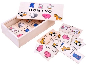 Obrazkowe Domino dla dzieci zwierzątka ZABAWA