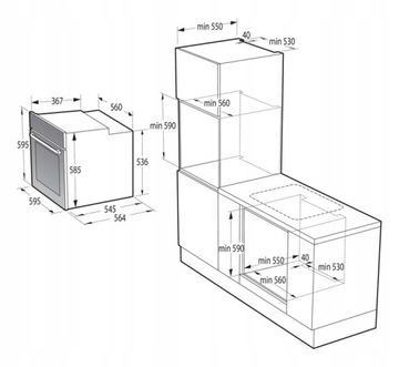 Комплект GORENJE для духовки с функцией пара BPSA6747A08BG + микроволновая печь BM251SG2BG
