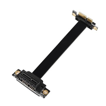 Kabel przedłużacz taśma PCI-E 1X RISER 4.0 16Gb/s 0-90 stopni do karty 10cm