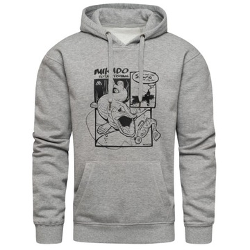 Mikado - BLUZA - SICARIO - Z KAPTUREM rozm. XXL - SZARA - op.1szt.
