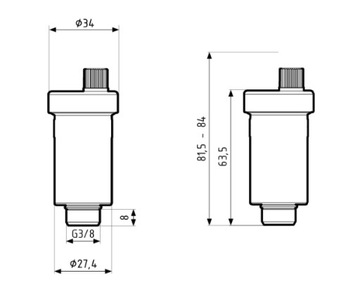 Воздухоотводчик автоматический SOLAR 3/8