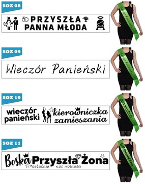 SZARFA ŚLUB PREZENT NA WIECZÓR PANIEŃSKI IMPREZĘ