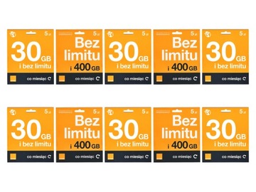 Starter ORANGE bez limitu 6 GB - hurt [10 szt.]