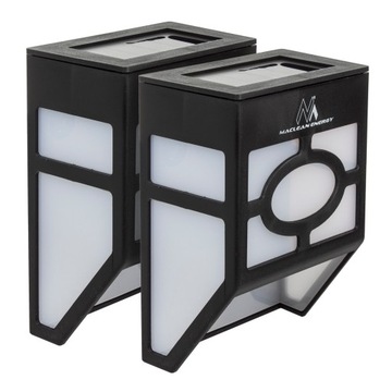 2x SOLARNA LAMPA OGRODOWA LED NA PŁOT ŚCIANĘ ALTANĘ CZUJNIK ZMIERZCHU AKU