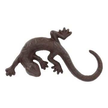 Чугунная садовая статуэтка ЯЩЕРИЦА в стиле ретро скульптура геккона для сада 18,3 см