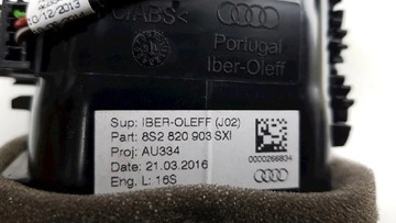 AUDI TT TTS RS MK3 8S 2016 ŘÍZENÍ I SOUČÁSTKY ELEKTRICKÉ