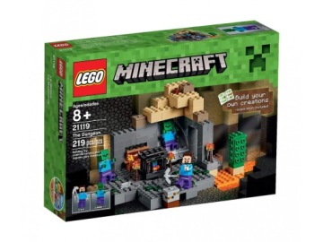 LEGO 21119 Minecraft - Loch - Steve Zombie - spawner czerwony kamień