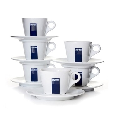 Чашки для эспрессо Lavazza 70 мл с блюдцем, 6 шт.