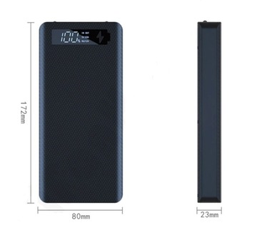 PowerBank 8x 18650 2xUSB Корпус USB C, НА ВИНТАХ