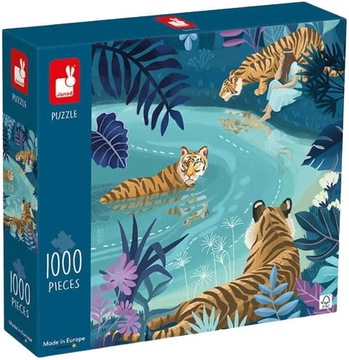 JANOD Puzzle Spotkanie tygrysów 1000 elementów