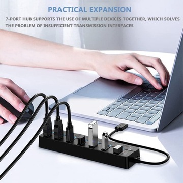 Порты USB 7, светодиодный концентратор USB 3.0