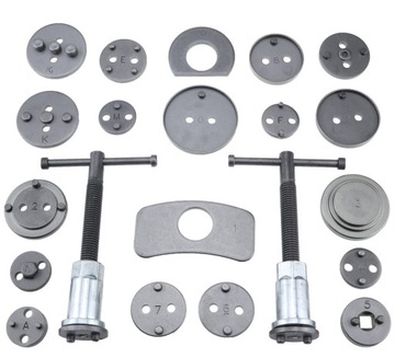 КОМПЛЕКТ ДЛЯ СНЯТИЯ ТОРМОЗНОГО ПОРШНЯ, 21 ЭЛЕМЕНТ.