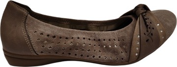 Мягкие ажурные балетки RIEKER L8356 BEIGE r37