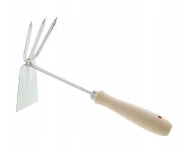 MOTYKA OGRODOWA METALOWA DO SADZENIA 30 CM DREWNIANA RĄCZKA