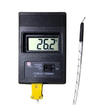 Cyfrowy termometr z zewnętrznym czujnikiem temp. TM-902C -50°C / 1200°C