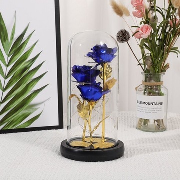 ВЕЧНАЯ РОЗА В СТЕКЛЕ СВЕТЯЩАЯСЯ СВЕТОДИОДНАЯ ИДЕЯ ПОДАРКА ЦВЕТА НА ДЕНЬ СВЯТОГО ВАЛЕНТИНА