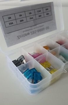 Комплект автомобильных предохранителей MINIVAL 2A-40A