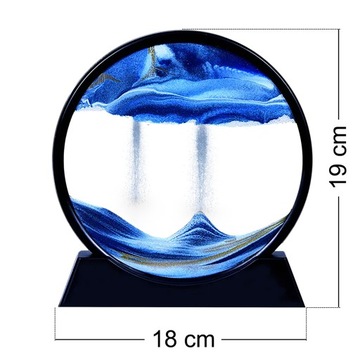 OBRAZ 3D GŁĘBOKIE MORZE PIASEK OZDOBA DEKORACJA STOŁOWA OBROTOWA KLEPSYDRA