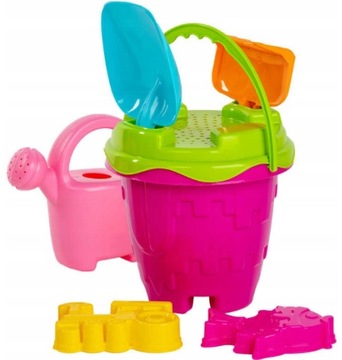 ИГРУШКИ ДЛЯ ПЕСКА, ПЕСОЧНИЦА, ВЕДРО, ФОРМЫ, 7 ПРЕДМЕТОВ