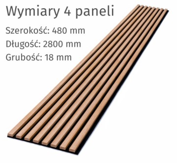 3D рейки 8 шт на фетре 280см х 48см ДУБ SOUND SILENT