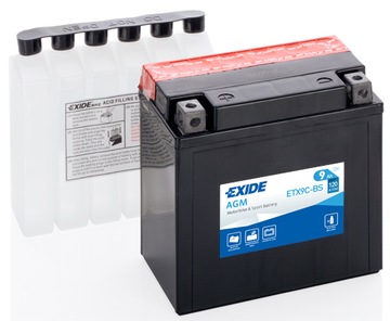 Akumulator Exide ETX9C-BS 9Ah 120A