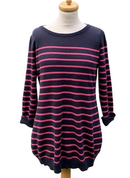 Sweter Paski H&M Mama Granatowy M 38 Marynarski