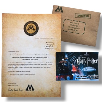 Kartka od ministra magii Harry Potter -Warner Bros