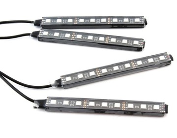 RGB освещение салона автомобиля Bluetooth 12 В окружающее