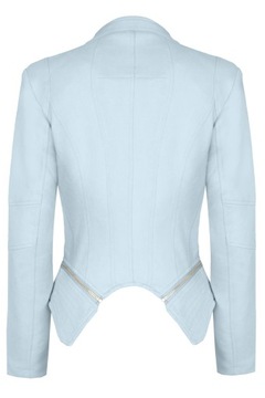 КУРТКА КОЖАНАЯ ЖЕНСКАЯ, ЗАМШЯ ПЕРЕХОДНАЯ СИНЯЯ