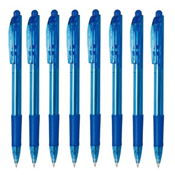 8 SZT. X NIEBIESKI DŁUGOPIS 0.7MM PENTEL