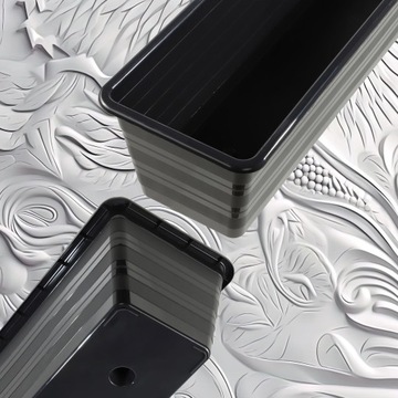 БАЛКОННАЯ ЯЩИКА 40см ЦВЕТОЧНЫЙ ГОРШОК + ПОДСТАВКА