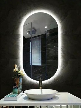 Lustro owalne ROMI z podświetleniem LED 60x160