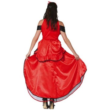 STRÓJ sukienka TANCERKA KANKAN czerwona kostium L