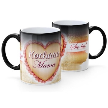 Kubek Prezent Na Dzień Mamy Matki ZŁOTE SERCE Magiczny