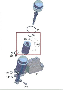 MERCEDES W176 W246 W204 W205 W212 C207 FILTR OLEJE