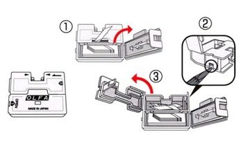 OLFA AK-5 Нож (скальпель) + лезвия 30 КБ + игла