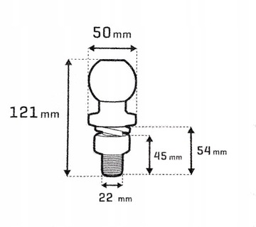 БУКСИРОВОЧНЫЙ КРЮК ШАР ДЛЯ квадроцикла ATV ШАРОВЫЙ КРЮК с резьбой