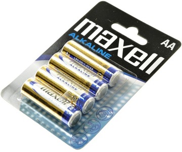 BATERIA AA MAXELL PIOLT TELEWIZOR LATARKA PAD RADIO LASER BLISTER 4 SZTUKI