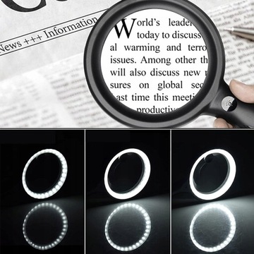 УВЕЛИЧЕНИЕ ДЛЯ ЧТЕНИЯ СО СВЕТОДИОДНОЙ ПОДСВЕТКОЙ ZOOM 30X 60X