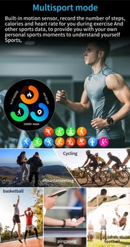 Умные часы с круглым экраном, NFC, Bluetooth-соединение