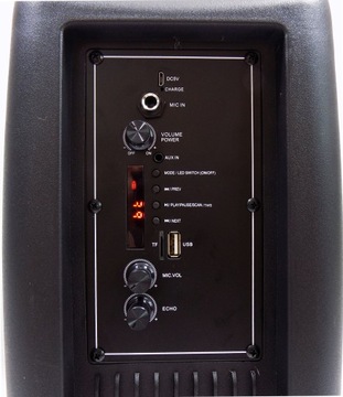 ПОРТАТИВНАЯ КОЛОНКА ДЛЯ КАРАОКЕ НАБОР USB SD MP3 BLUETOOTH + МИКРОФОНЫ