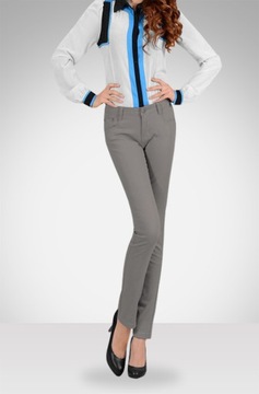Spodnie Damskie Bawełniane Jeans 3266 90 cm Popiel