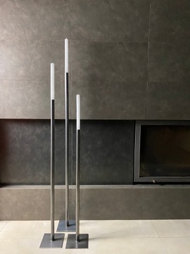 MINIMALISTYCZNY ŚWIECZNIK Z STALI HAMBURG 140 cm