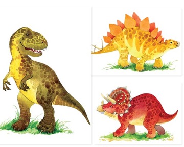 Dinozaury, plakat do pokoju dziecka, format A4