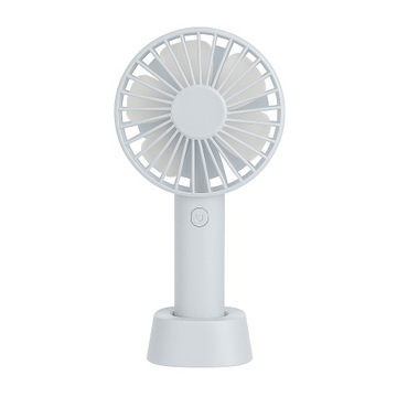 BIAŁY WIATRACZEK MINI WENTYLATOR WIATRAK RĘCZNY PODRÓŻNY PLAŻOWY PRZENOŚNY