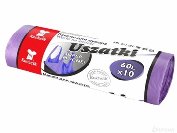 WORKI NA SMIECI 60L 10SZT USZATKI