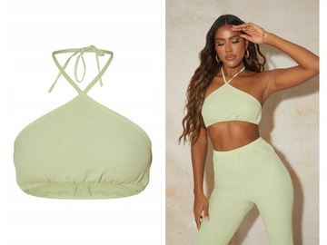 W017B06 PrettyLittleThing CROP TOP SZAŁWIA 32