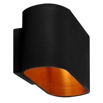 LAMPA ŚCIENNA CZARNA ZŁOTA KINKIET OPRAWA G9 SPOT DO SALONU SYPIALNI