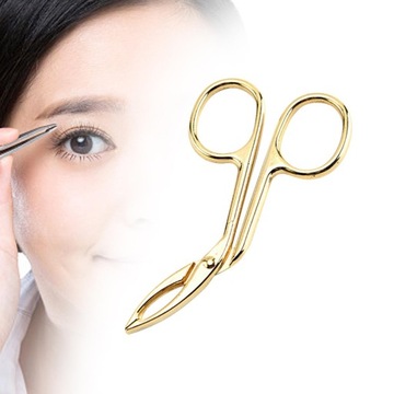 2 пинцета для бровей, ножницы с удобной ручкой, пинцет с плоским кончиком, 2 шт.