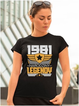 Tshirt 1981 NARODZINY LEGENDY na 43 Urodziny XXL